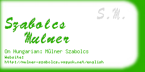 szabolcs mulner business card
